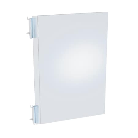 Azar Displays Two-Sided Acrylic Sign Holder W/ Pegboard Grippers 11"W x 17"H, PK10 103308